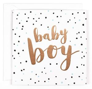 Kort Baby boy (prikket)